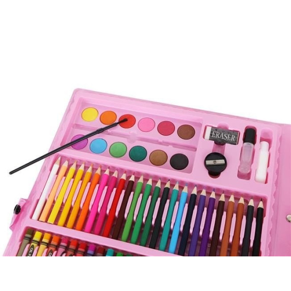 Rajz- és festőkészlet 168 darabos Aga4Kids MR1352-Pink - rózsaszín