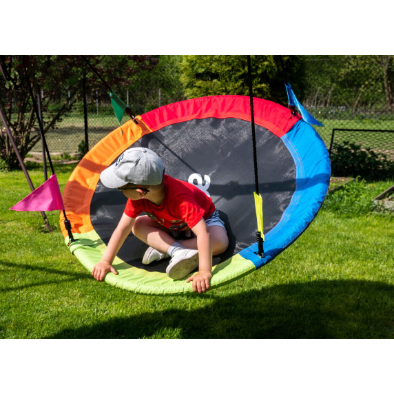 Fészekhinta zászlókkal 120 cm Aga MR1120-4C - Négyszínű
