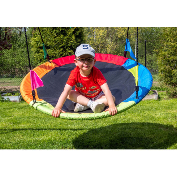 Fészekhinta zászlókkal 120 cm Aga MR1120-4C - Négyszínű