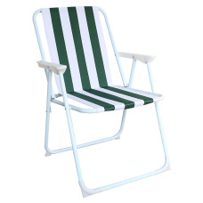 Scaun camping, pliabil - Linder Exclusiv PO2600SG - alb/verde închis - 
