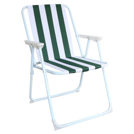 Scaun camping, pliabil - Linder Exclusiv PO2600SG - alb/verde închis - 