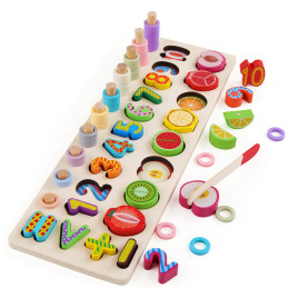 Drevená náučná stavebnica s číslami Aga4Kids MR6102 - 