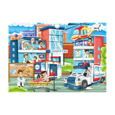 Gyermek puzzle 172 darabos Aga4Kids MR1466 - Kórház - 