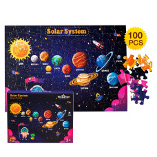 Puzzle pentru copii - Sistemul solar, 100 piese - Aga4Kids MR1462 - 