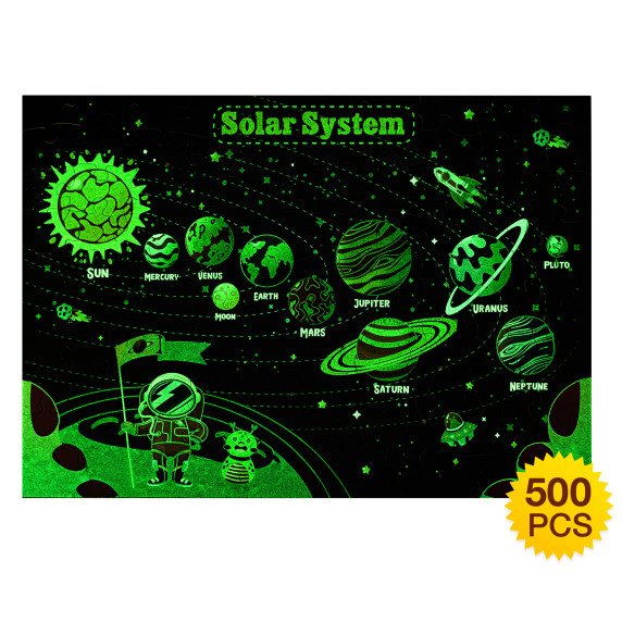  Puzzle pentru copii - Sistemul solar 500 piese - Aga4Kids