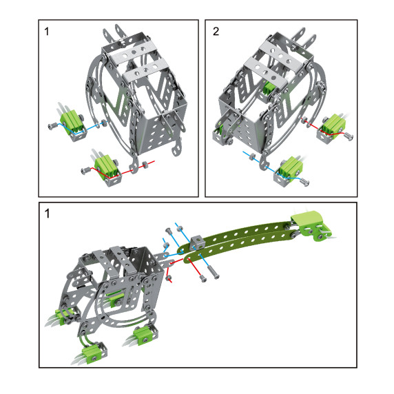 Fém építőkészlet 141 darabos Stegosaurus Aga4Kids MR1417