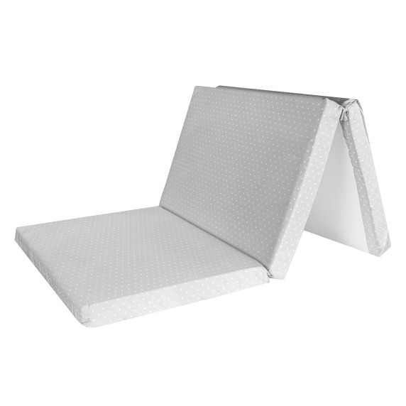 Saltea pliabila pentru copii - Aga4Kids MR4554 - gri cu buline 