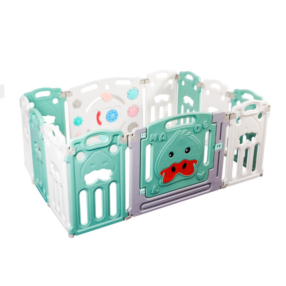 Műanyag babakarám 156x 119 x 64 cm Aga4Kids DS4109-GRN - Zöld