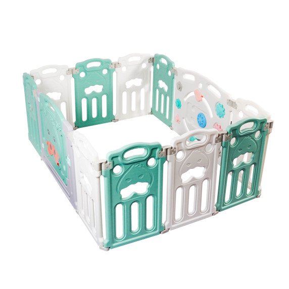 Műanyag babakarám 156x 119 x 64 cm Aga4Kids DS4109-GRN - Zöld