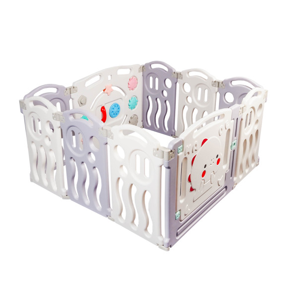 Műanyag járóka 119x119x64 cm Aga4Kids DS4110-GRY - Szürke