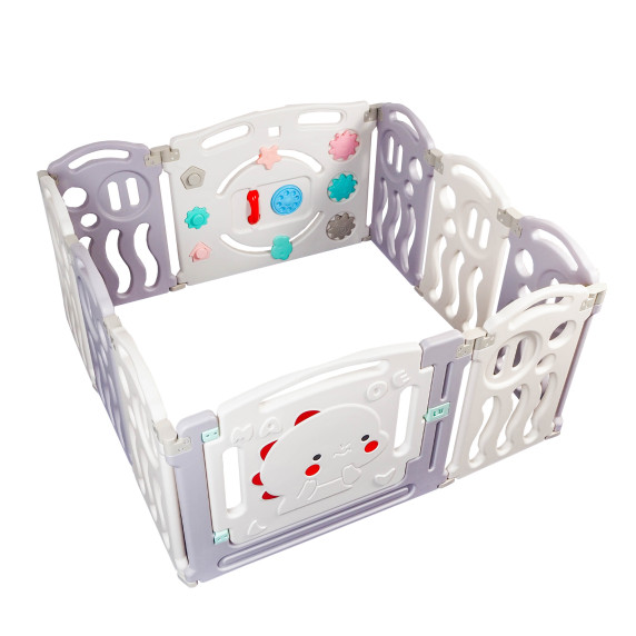 Műanyag járóka 119x119x64 cm Aga4Kids DS4110-GRY - Szürke