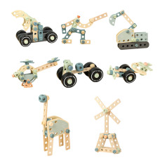 Set  de construcție din lemn 89 piese -  Aga4Kids DS5665 - 