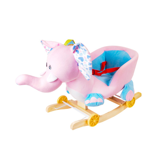 Balansoar pentru copii cu roți - Aga4Kids DS4606 - Elefant roz