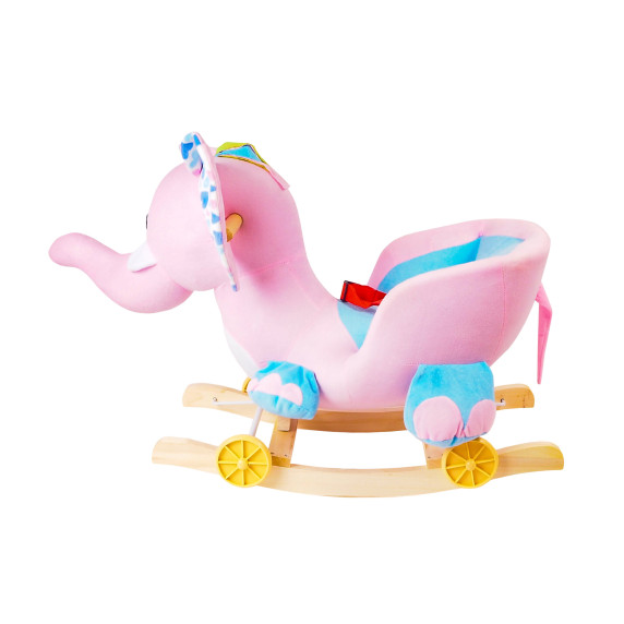 Balansoar pentru copii cu roți - Aga4Kids DS4606 - Elefant roz