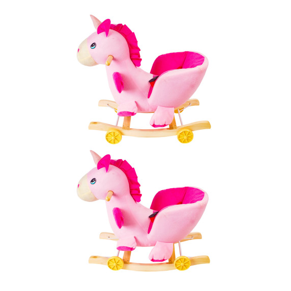 Balansoar  cu roți  pentru copii - Aga4Kids DS4608 - Unicorn