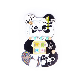 Drvena edukativna ploča, Montessori ploča Aga4Kids DS5765 - panda - 