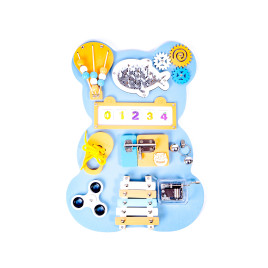 Matatófal, Montessori foglalkoztató tábla AGA4KIDS DS5769 maci -kék - 