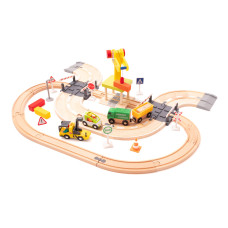 Sine de tren din lemn - Aga4Kids DS5642 - 36 piese - 