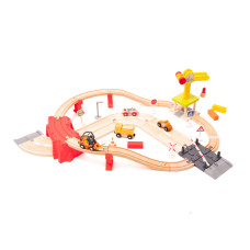  Sine de tren din lemn - Aga4Kids DS5643 - 32 piese  - 