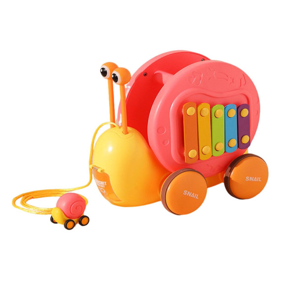 Melc de tras, cu xilofon - Aga4Kids DS5604-PINK – roz