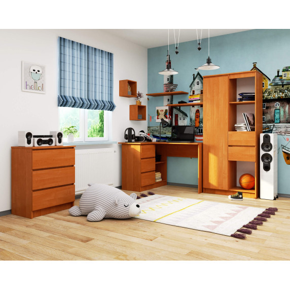 Sarok íróasztal balos 124,5x77x85 cm AKORD CLP - Éger