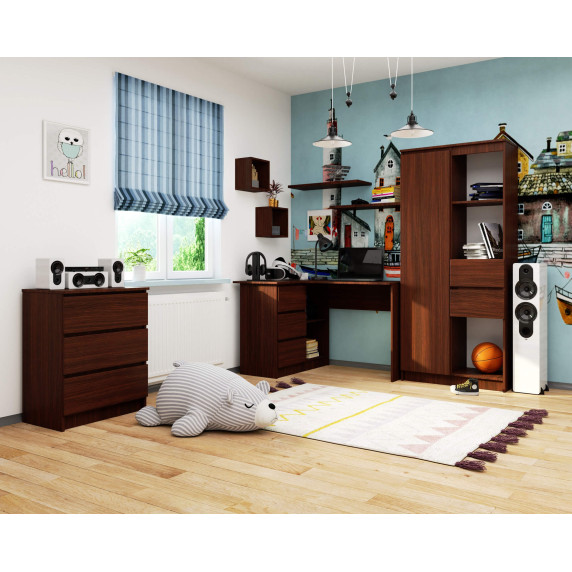 Sarok íróasztal balos 124,5x77x85 cm AKORD CLP - Wenge