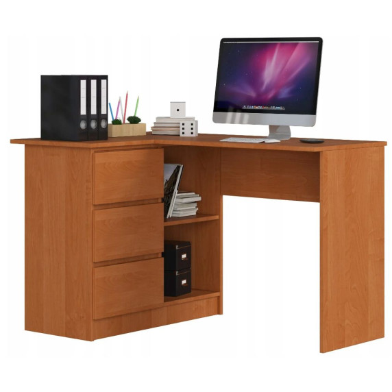 Sarok íróasztal balos 124,5x77x85 cm AKORD CLP - Éger