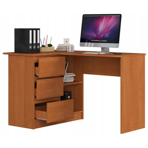 Sarok íróasztal balos 124,5x77x85 cm AKORD CLP - Éger