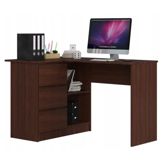 Sarok íróasztal balos 124,5x77x85 cm AKORD CLP - Wenge