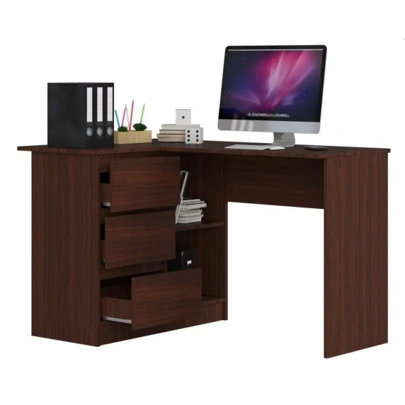Sarok íróasztal balos 124,5x77x85 cm AKORD CLP - Wenge