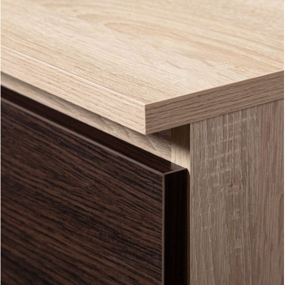 Sarok íróasztal jobbos 124,5x77x85 cm AKORD CLP - Tölgy sonoma/wenge