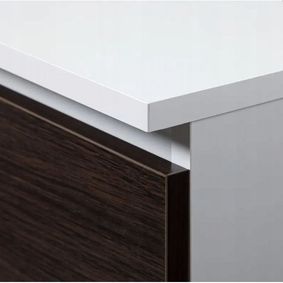Sarok íróasztal balos 124,5x77x85 cm AKORD CLP - Fehér/wenge