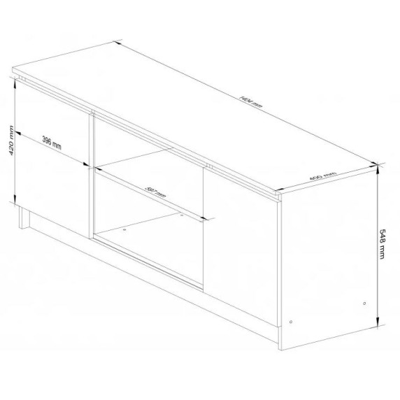 Comodă TV - 140 cm - wenge
