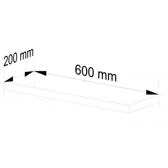 Raft - 80 cm - stejar sonoma