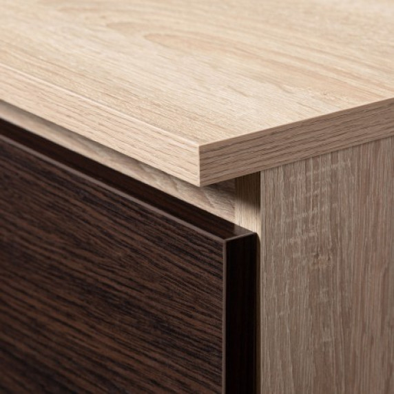 Nočný stolík s 2 zásuvkami 40 x 40 x 35 cm AKORD CL2 - dub sonoma/wenge