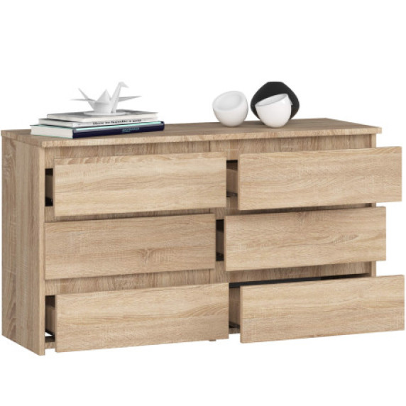 Komoda so 6 zásuvkami 100 x 57 x 35 cm AKORD CL100 - dub sonoma