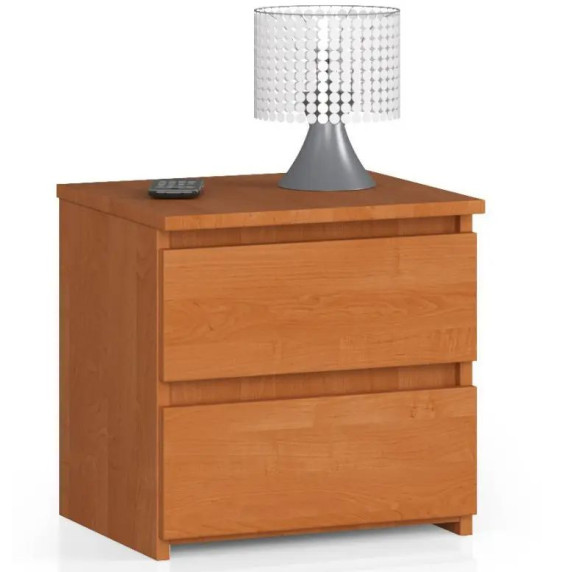 Nočný stolík s 2 zásuvkami 40 x 40 x 35 cm AKORD CLP CL2 2SZ - jelša