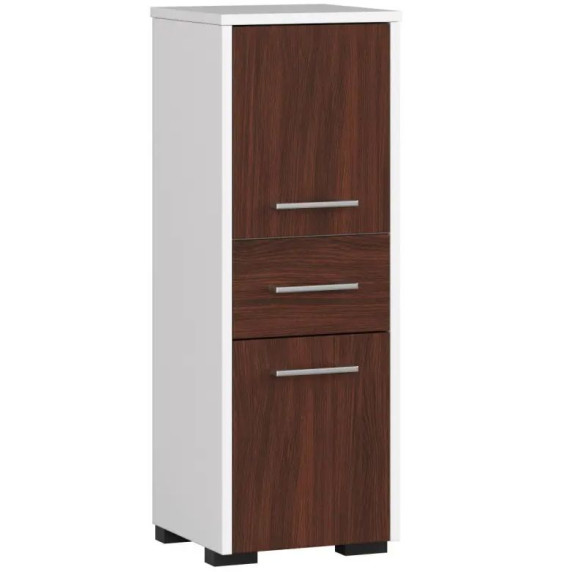 Dulap baie - 85 cm - alb/wenge - FIN