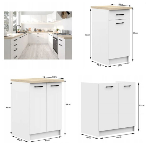 Set mobilă de bucătărie - OLIWIA - 240 cm