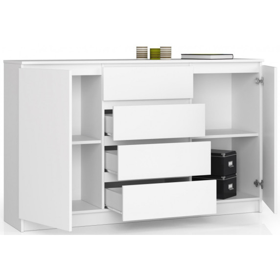 Komoda 2d4s 160 x 99 x 40 cm Inlea4Home K160 2D 4SZ CLP - biela