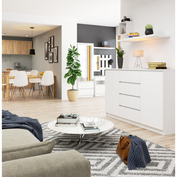 Komoda 2d4s 160 x 99 x 40 cm Inlea4Home K160 2D 4SZ CLP - biela