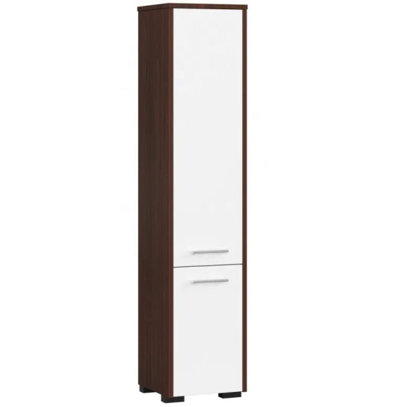 Kúpeľňová skrinka 140 cm AKORD FIN - wenge/biela