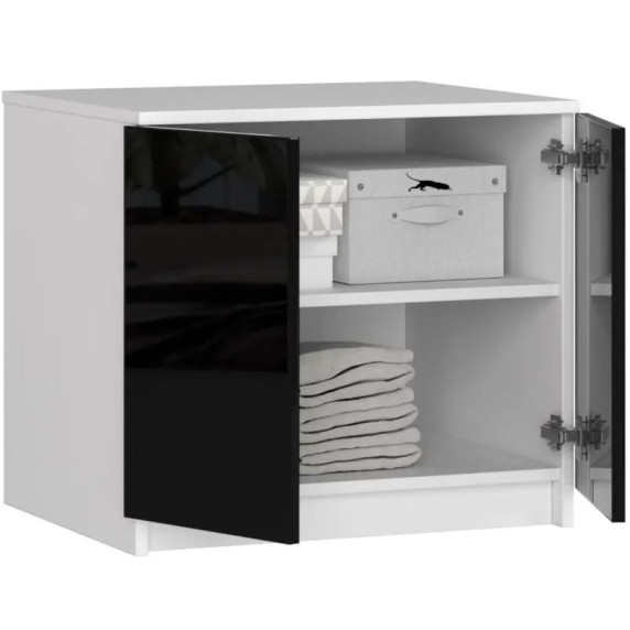 Extensie dulap - S60 STAR - alb/negru lucios