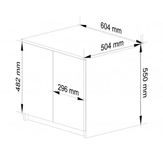 Extensie dulap - S60 STAR - alb/negru lucios