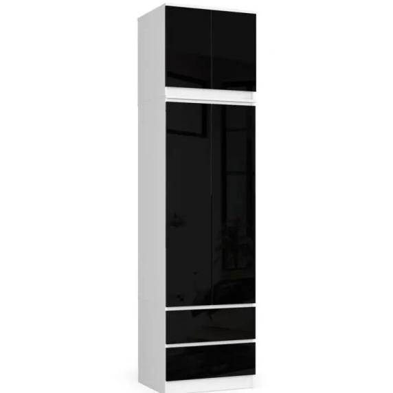 Extensie dulap - S60 STAR - alb/negru lucios