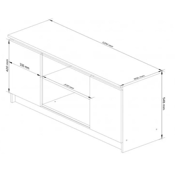 Comodă TV 120 cm - wenge