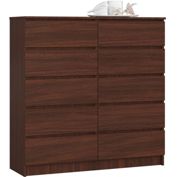 Komoda so 10 zásuvkami 120 x 121 x 40 cm Inlea4Home K120 10SZ CLP - wenge