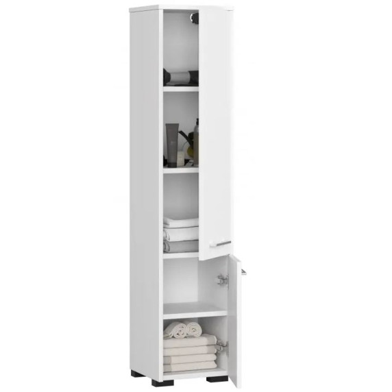 Kúpeľňová skrinka 140 cm AKORD FIN - biela