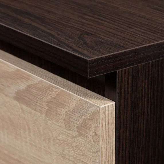 Kétajtós szekrény 2 fiókkal AKORD 90 cm  - Wenge/sonoma tölgy