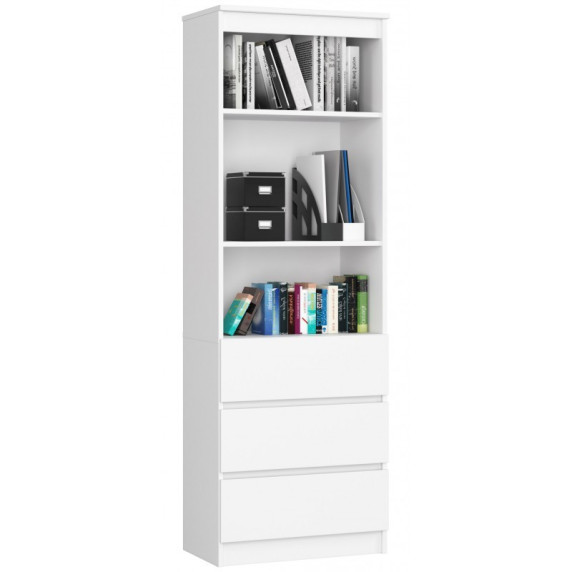Dulap cu rafturi și 3 sertare AKORD R60 3SZ 2P CLP - Alb
